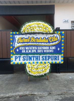 Papan Bunga Duka di Cubadak Air Utara